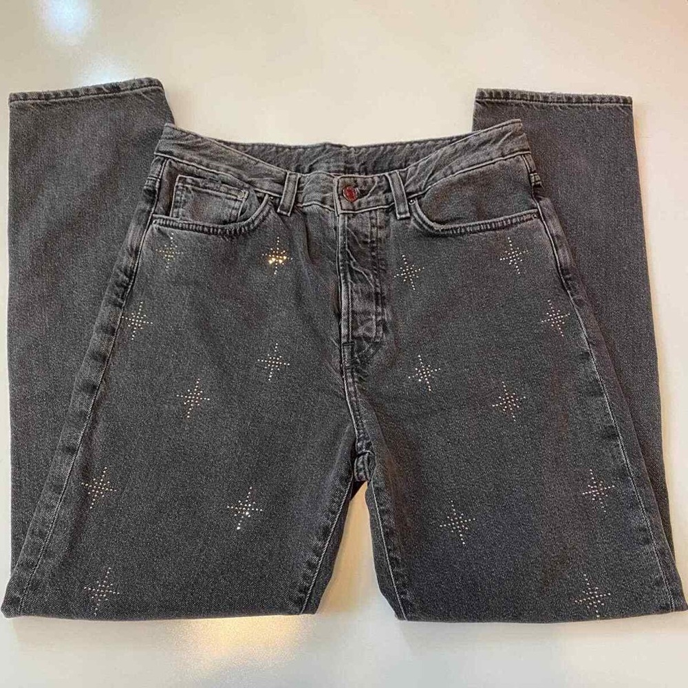 H&M black jeans with silver accents never worn